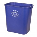 28 Qt Waste Basket, Blue (Recycle)