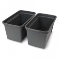 Two, 9-quart buckets.
