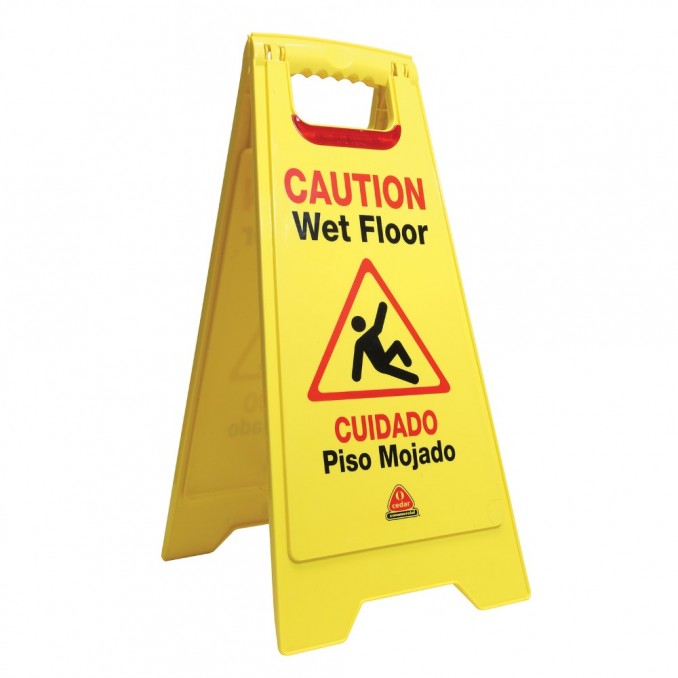 Flashing Floor Safety Sign