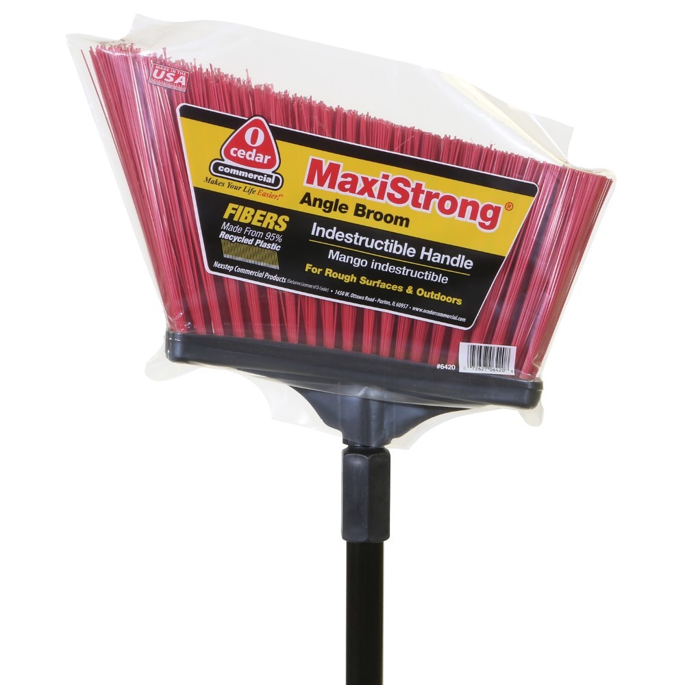 O'Cedar 6403-6 Commercial MaxiClean Large Angle Broom, Unflagged